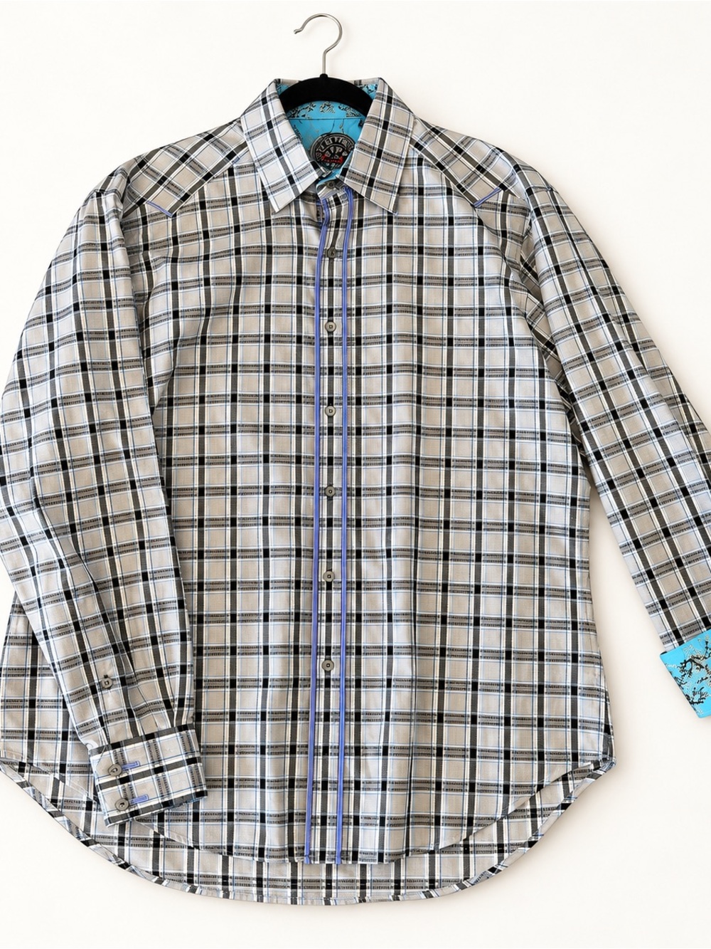 Robert Graham Men's Plaid Button-Down Shirt - Blue/Gray
